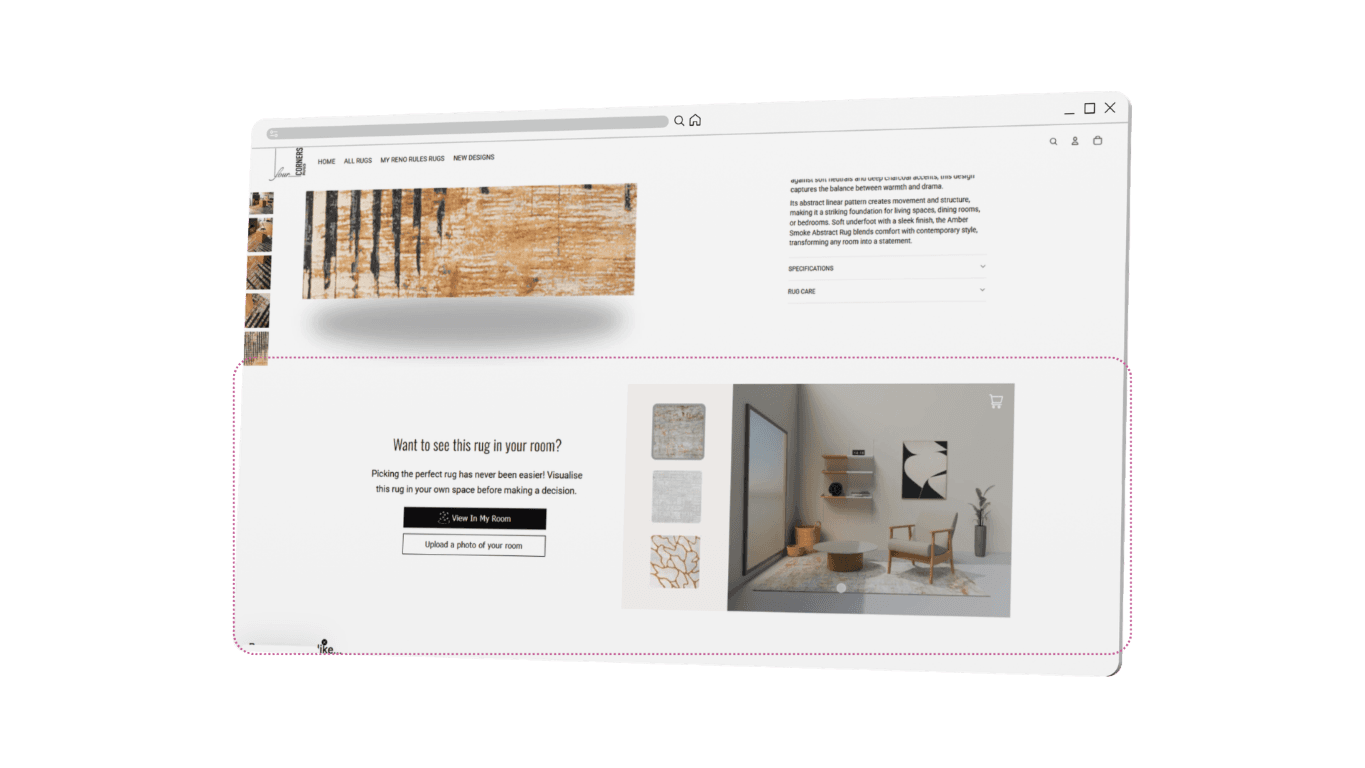 Fourcorner's Imersian integration example in their shopify store