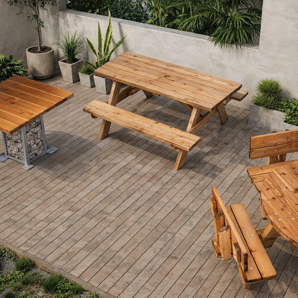 Mockup of Outdoor furniture